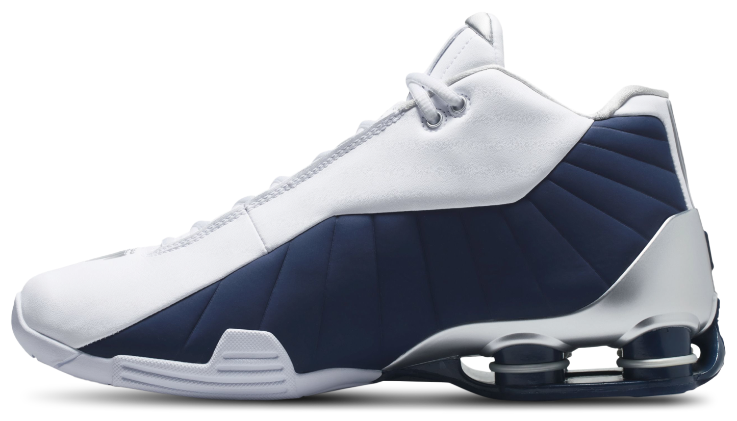 Nike Shox BB4 - Midnight Navy/Metallic Silver/White - Image 2