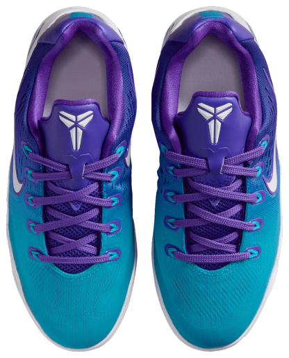 Nike Kobe IX Low EM 童款 - White/Blue Lagoon/Fierce Purple - Image 4