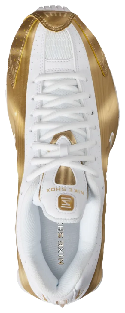Nike Shox R4 童款 - White/Gold - Image 3