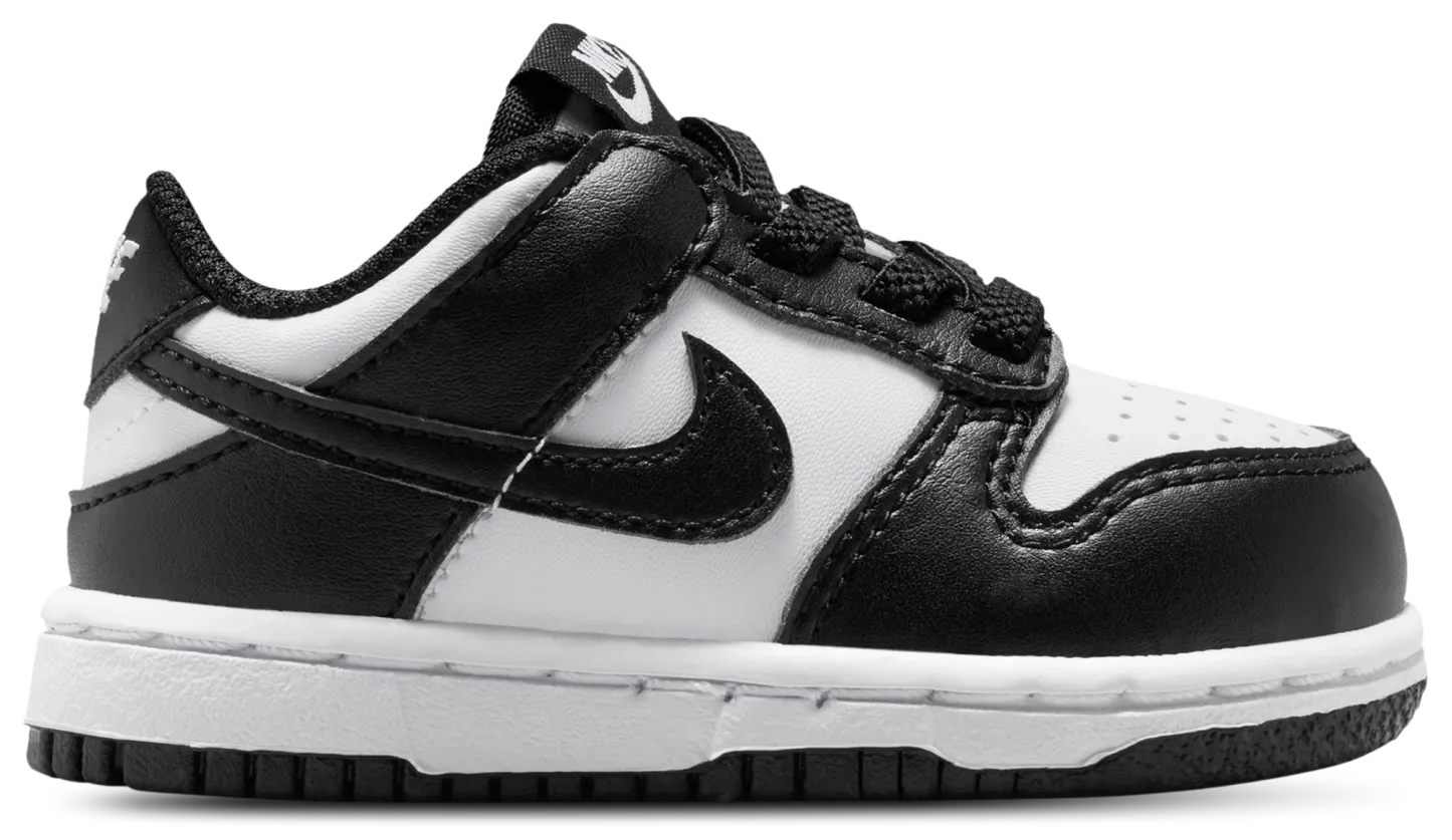 Nike Dunk Low 童款 - White/Black/White - Image 1
