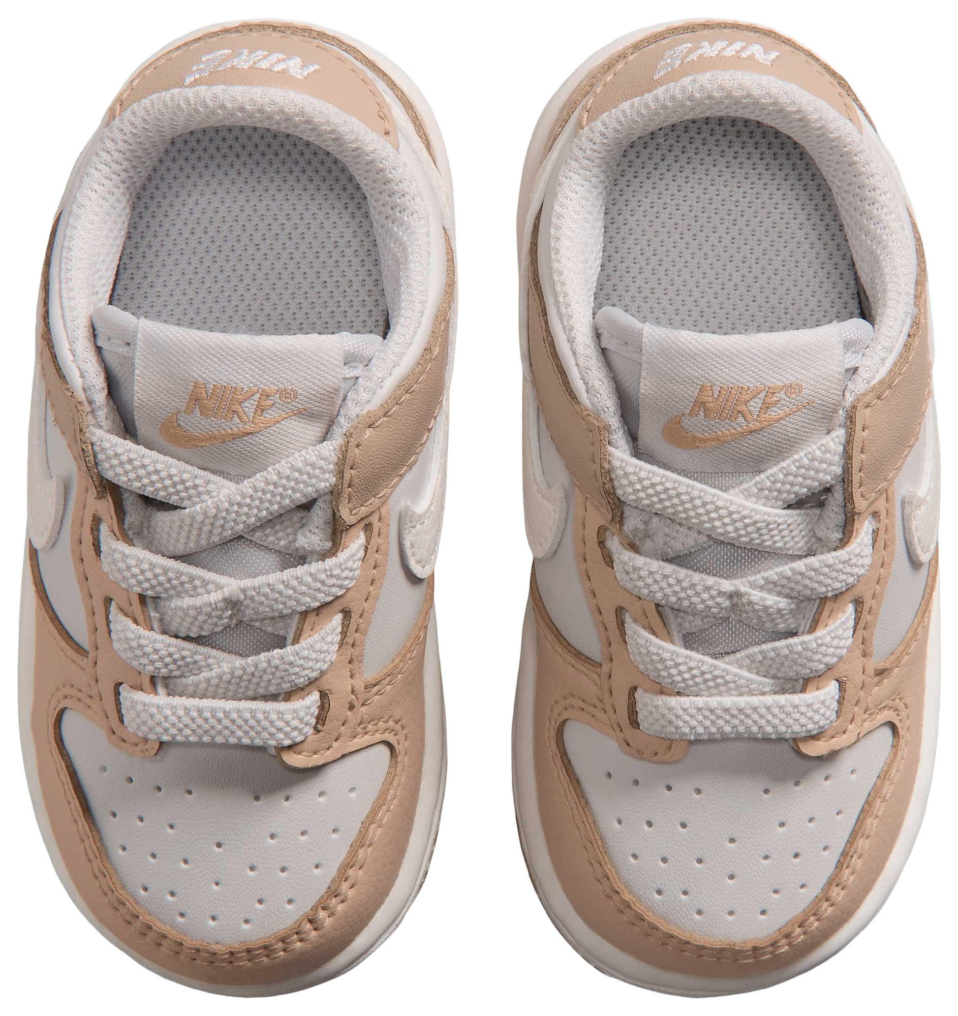 Nike Dunk Low 童款 - White/Silver - Image 4