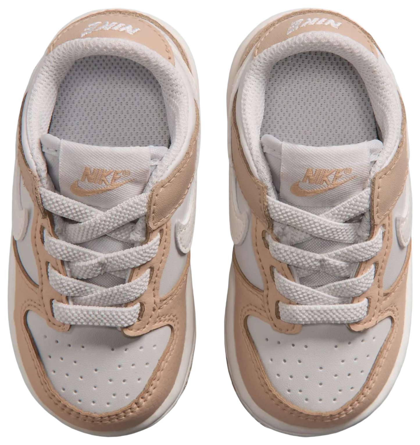 Nike Dunk Low 童款 - White/Silver - Image 4