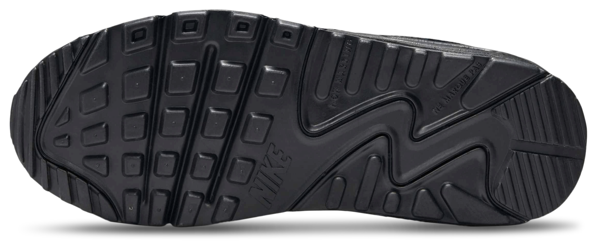 Nike Air Max 90 童款 - Black/Black/White - Image 5