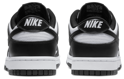 Nike Dunk Low Retro - White/White/Black - Image 3
