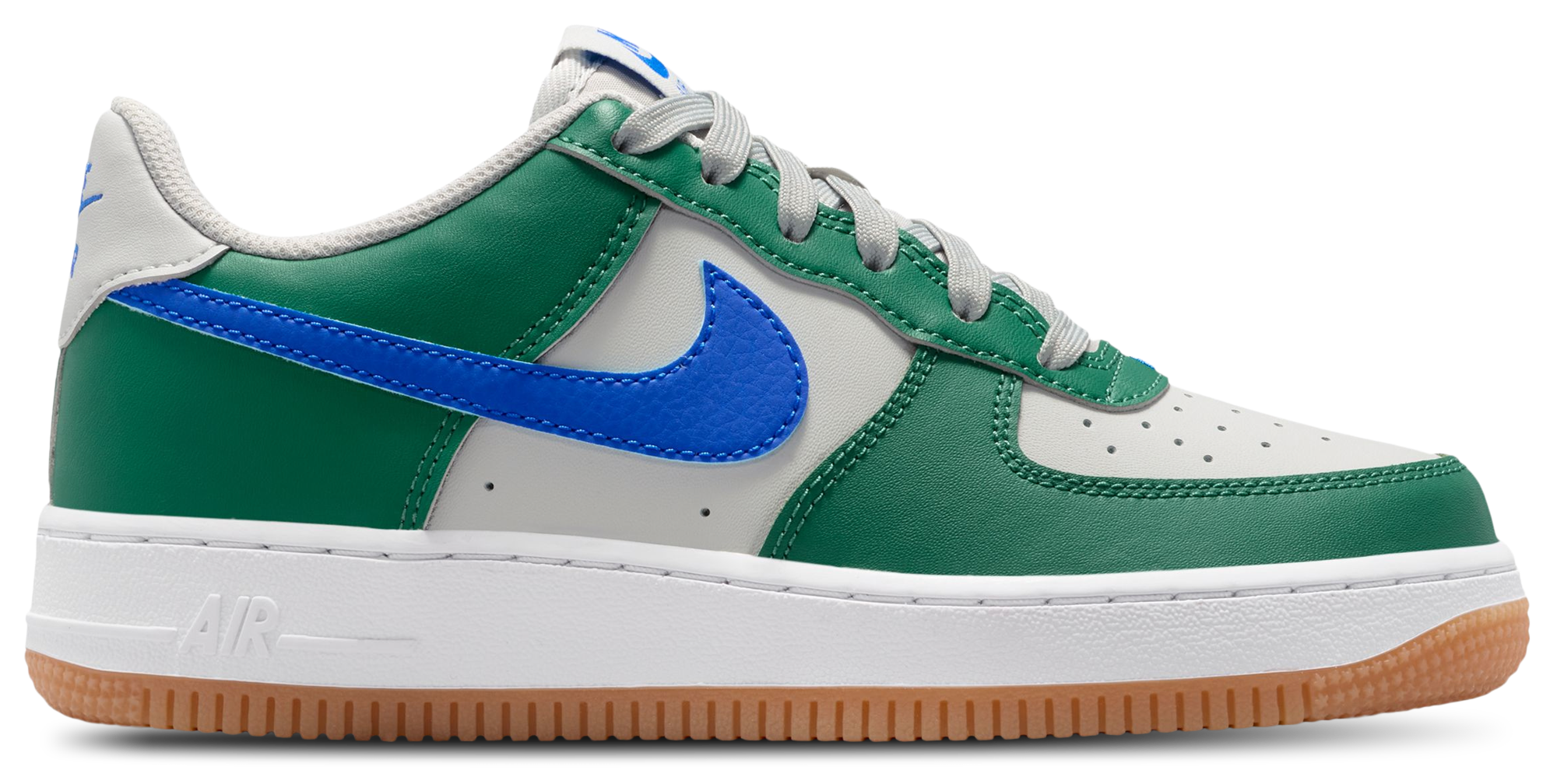 Nike Air Force 1 Low 童款 - Racer Blue/Gray Fog/Evergreen - Image 1