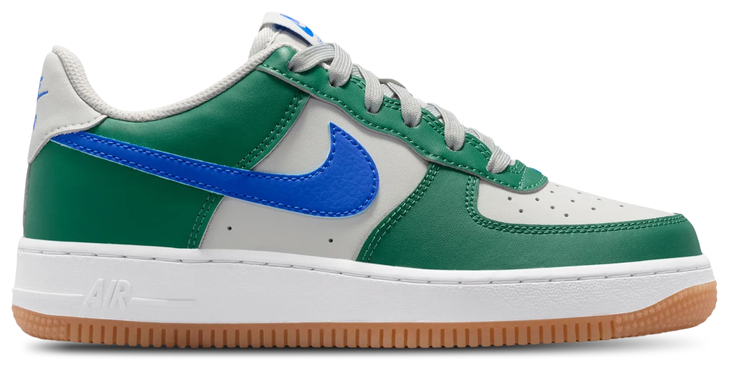 Nike Air Force 1 Low 童款 - Racer Blue/Gray Fog/Evergreen - Image 1