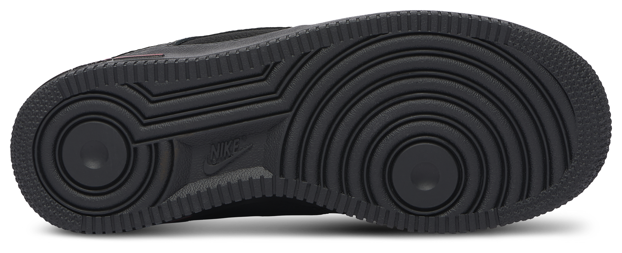 Nike Air Force 1 Low 童款 - Black/Grey/Red - Image 5