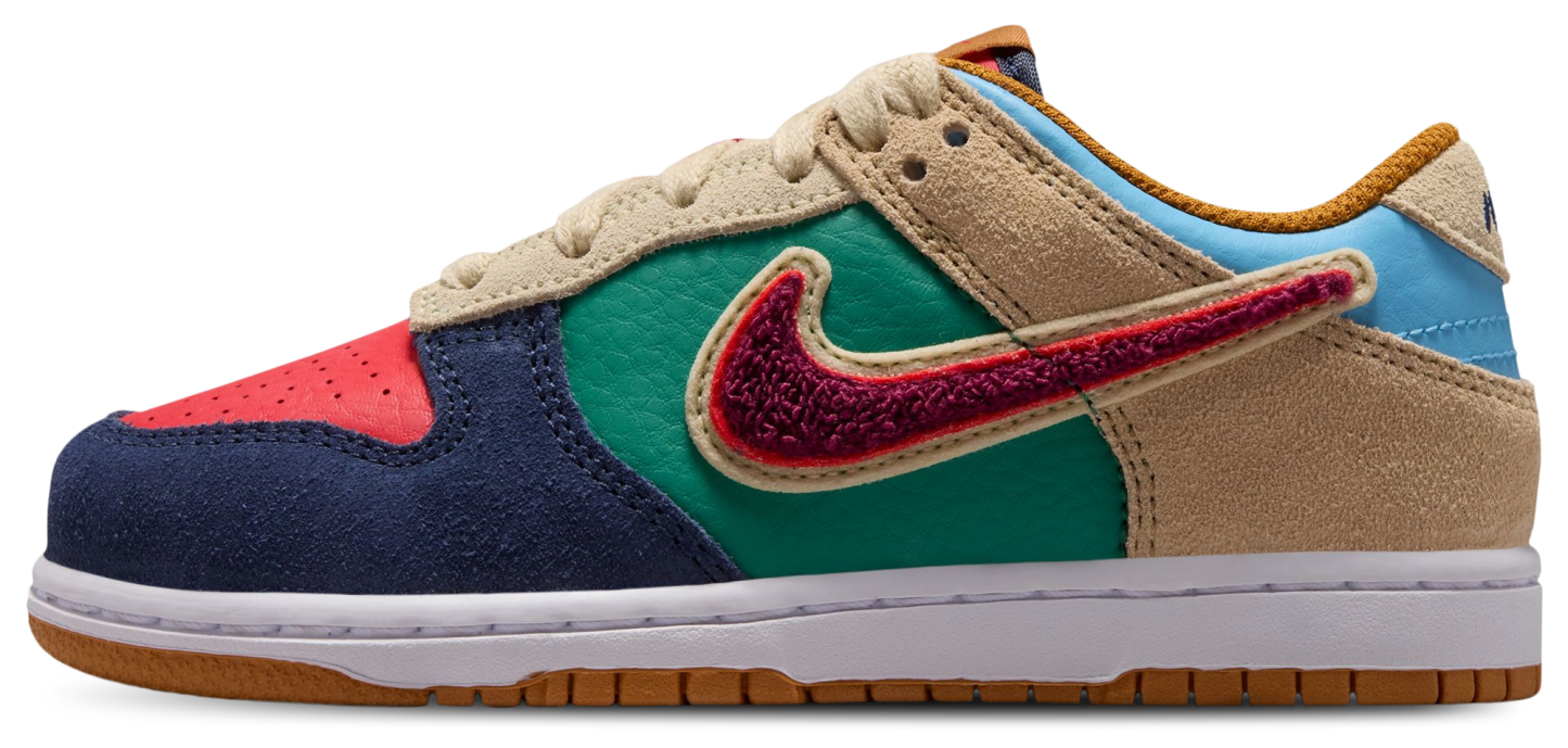 Nike Dunk Low 童款 - Blue/Red - Image 4