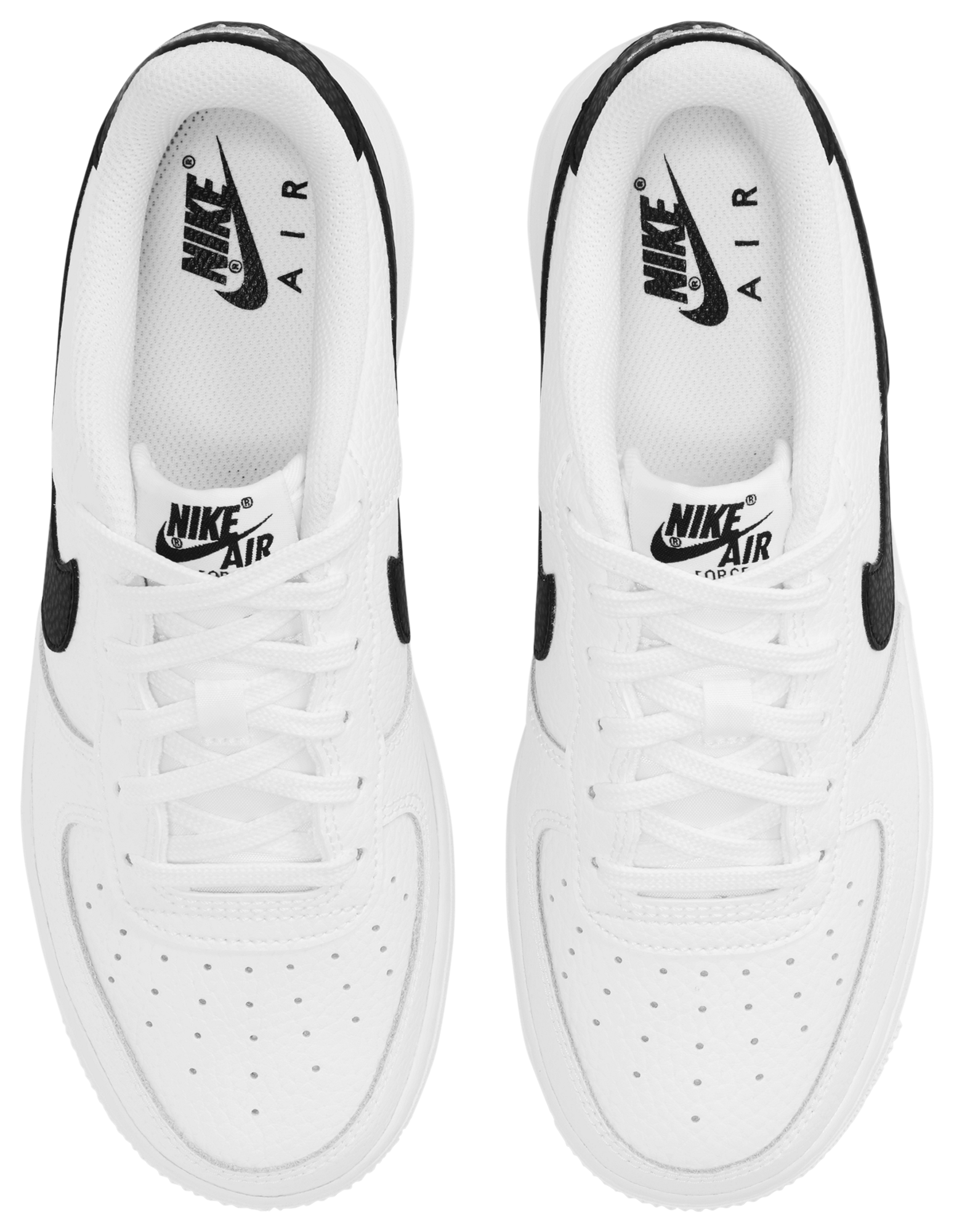 Nike Air Force 1 Low 童款 - White/Black - Image 4