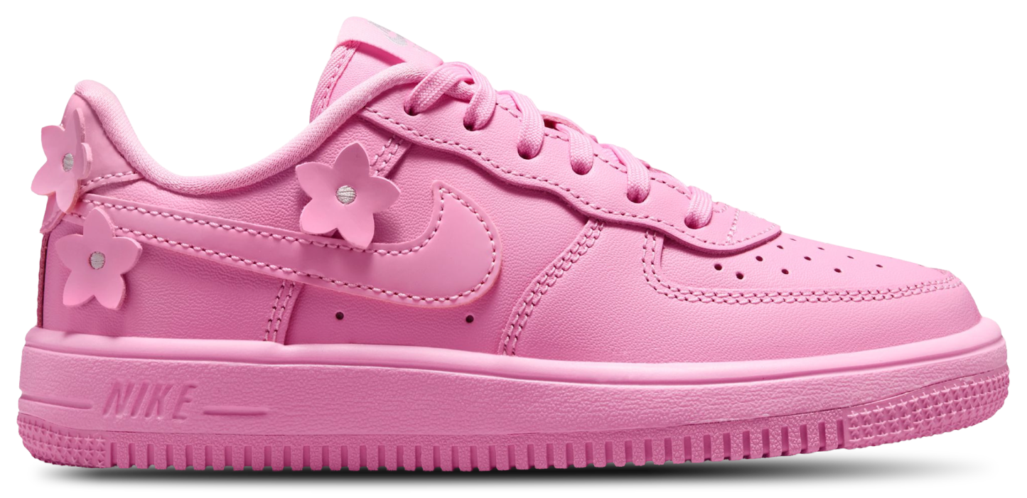 Nike Air Force 1 Low 童款 - Silver/Pink - Image 1