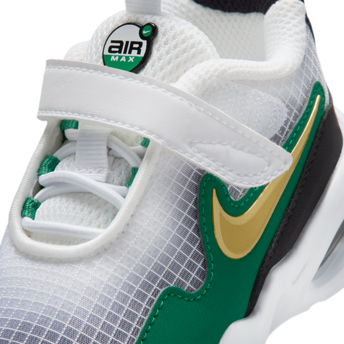 Nike Air Max Nova 童款 - White/Metallic Gold/Malachite - Image 7