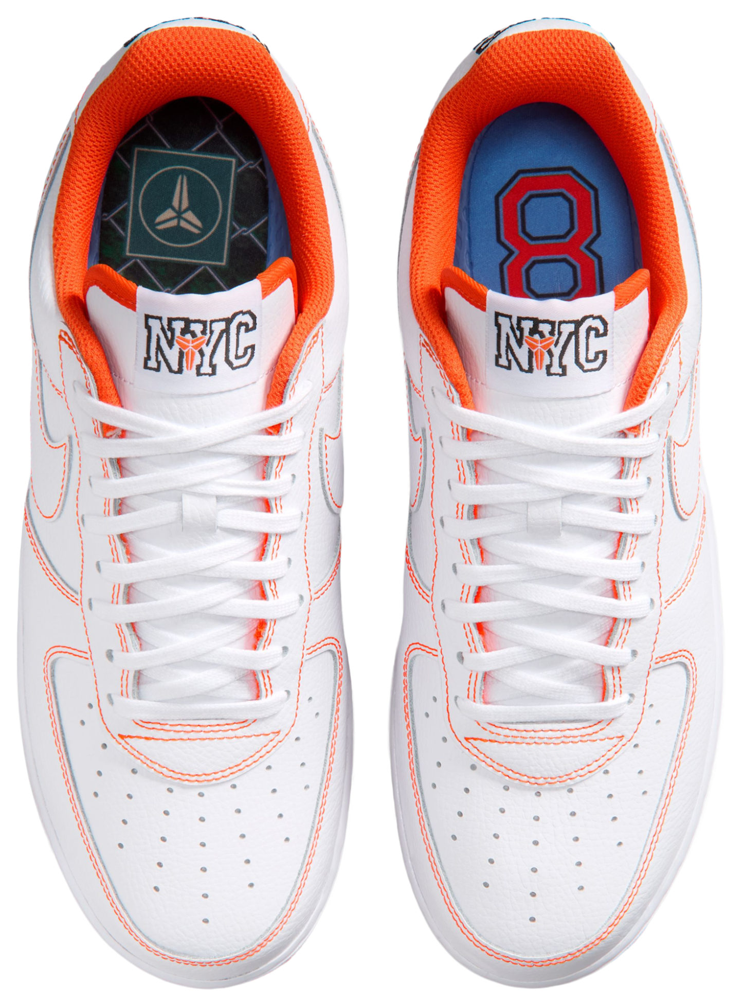 Nike Air Force 1 Kobe Protro Low - White/White/Safety Orange - Image 4