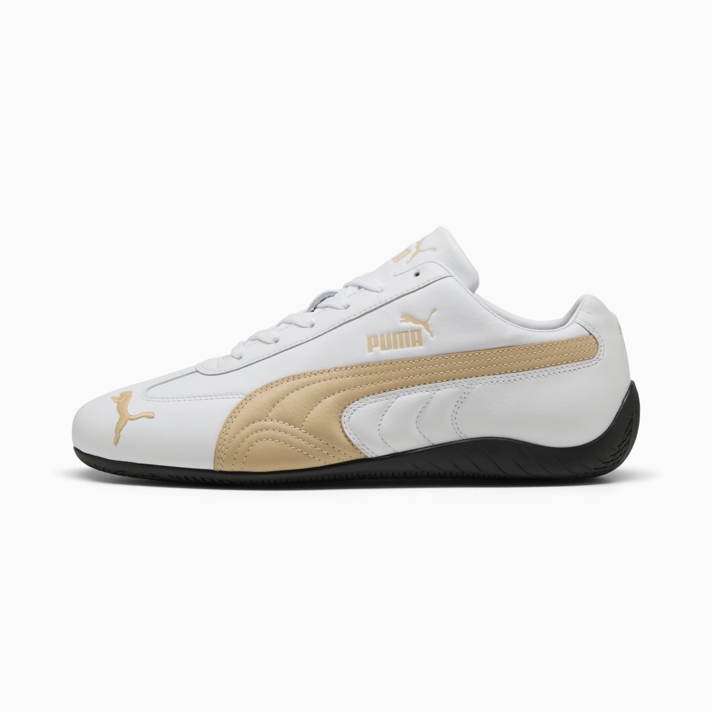 Speedcat Leather Sneakers - PUMA White-Toasted Almond - 1