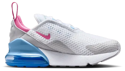 Nike Air Max 270 童款 - White/Pinksicle/Football Blue - Image 1