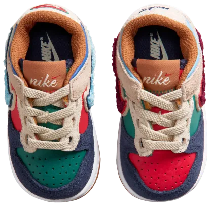 Nike Dunk Low 童款 - Red/Blue - Image 6