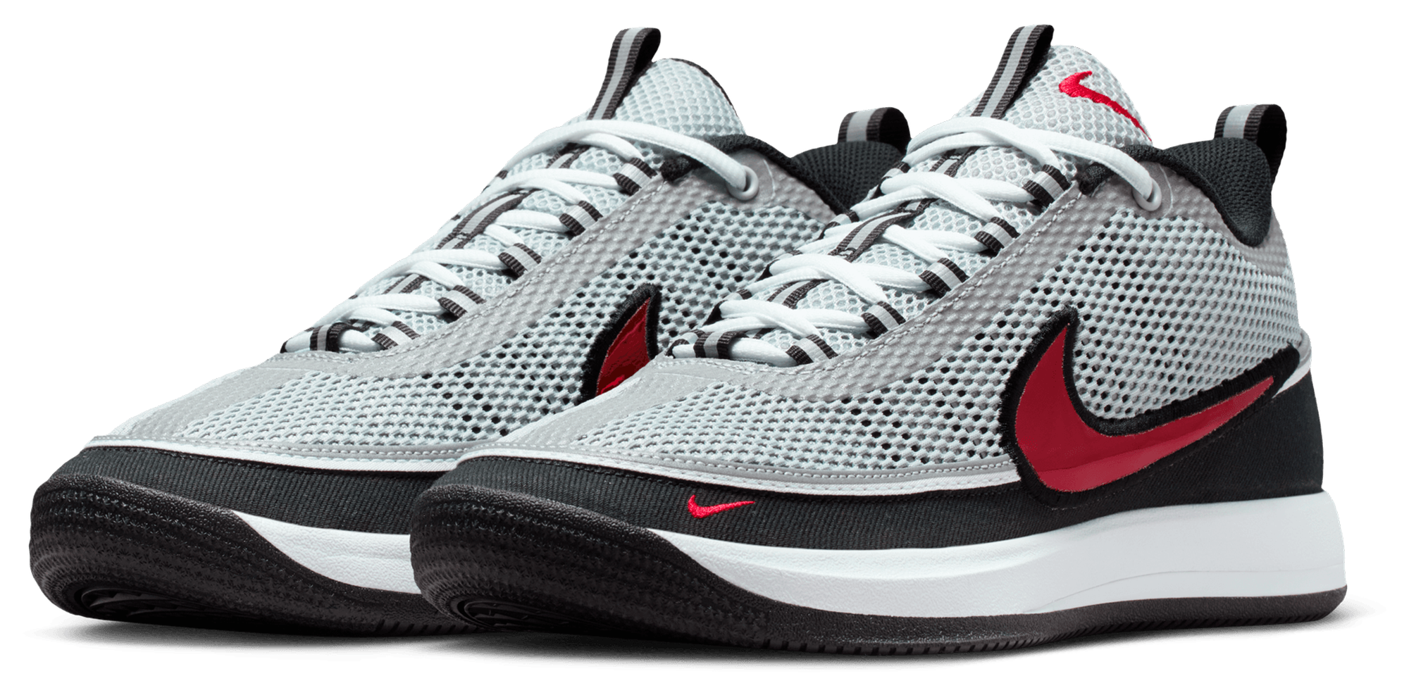 Nike Book 2 - Metallic Silver/Sport Red/Black - Image 6