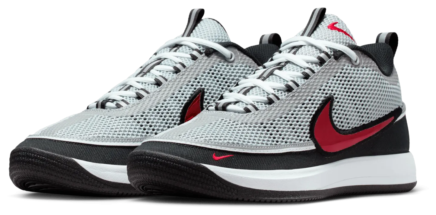 Nike Book 2 - Metallic Silver/Sport Red/Black - Image 6