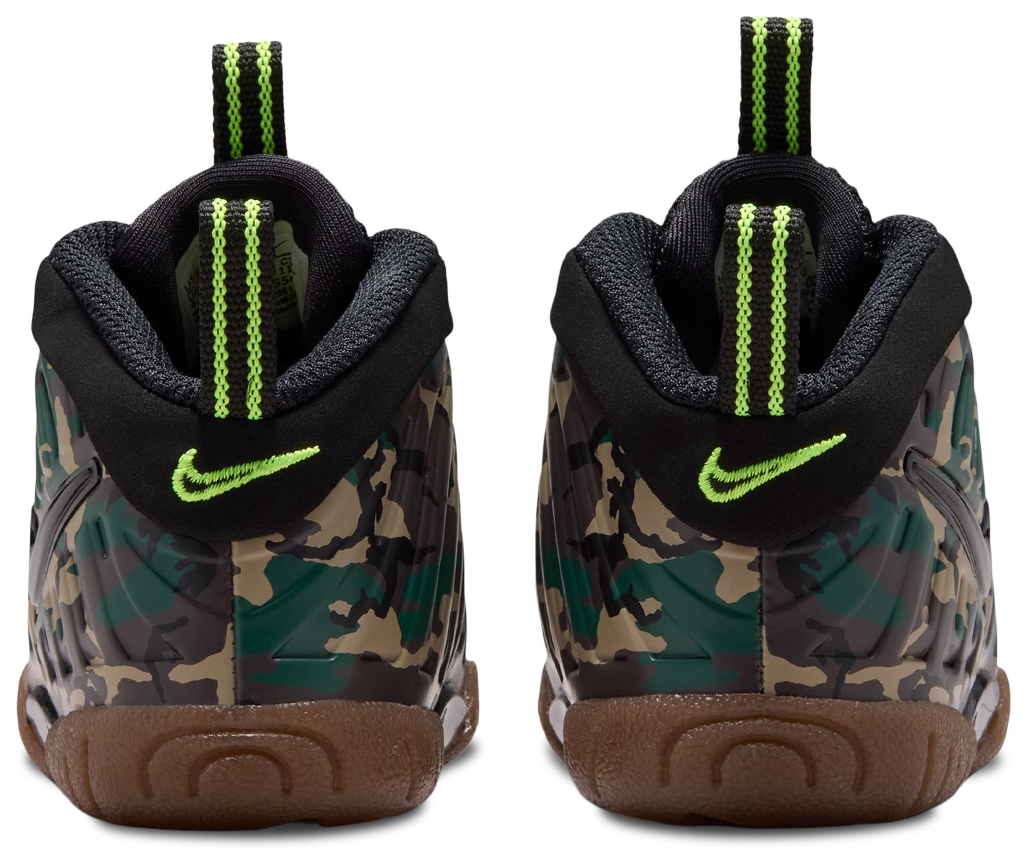 Nike Little Posite Pro - Kids - Black/Green - Image 3