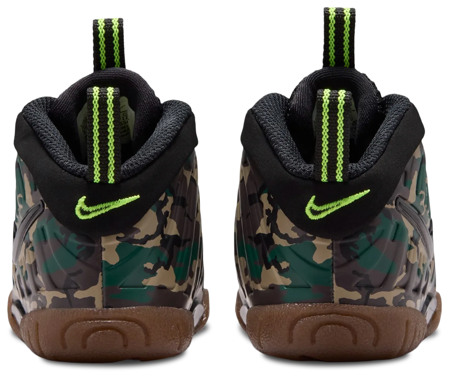 Nike Little Posite Pro - Kids - Black/Green - Image 3