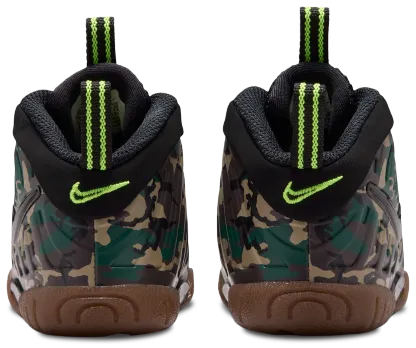 Nike Little Posite Pro - Kids - Black/Green - Image 3