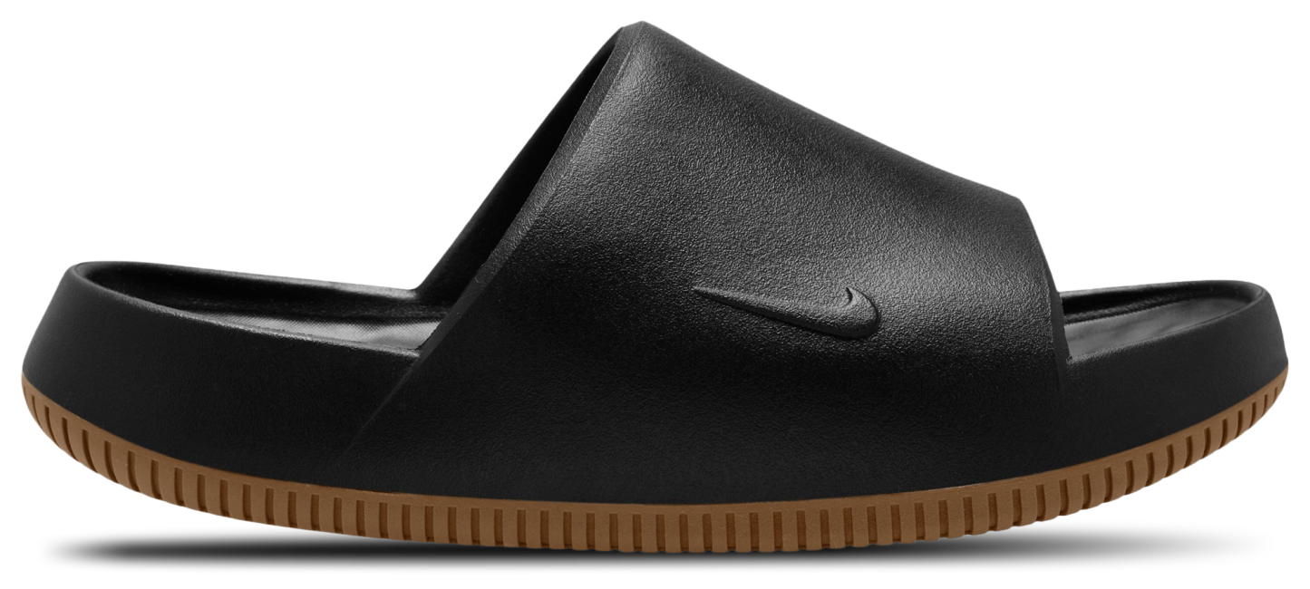 Nike Calm Slides 2.0 - Black/Medium Gum Brown/Black - Image 1