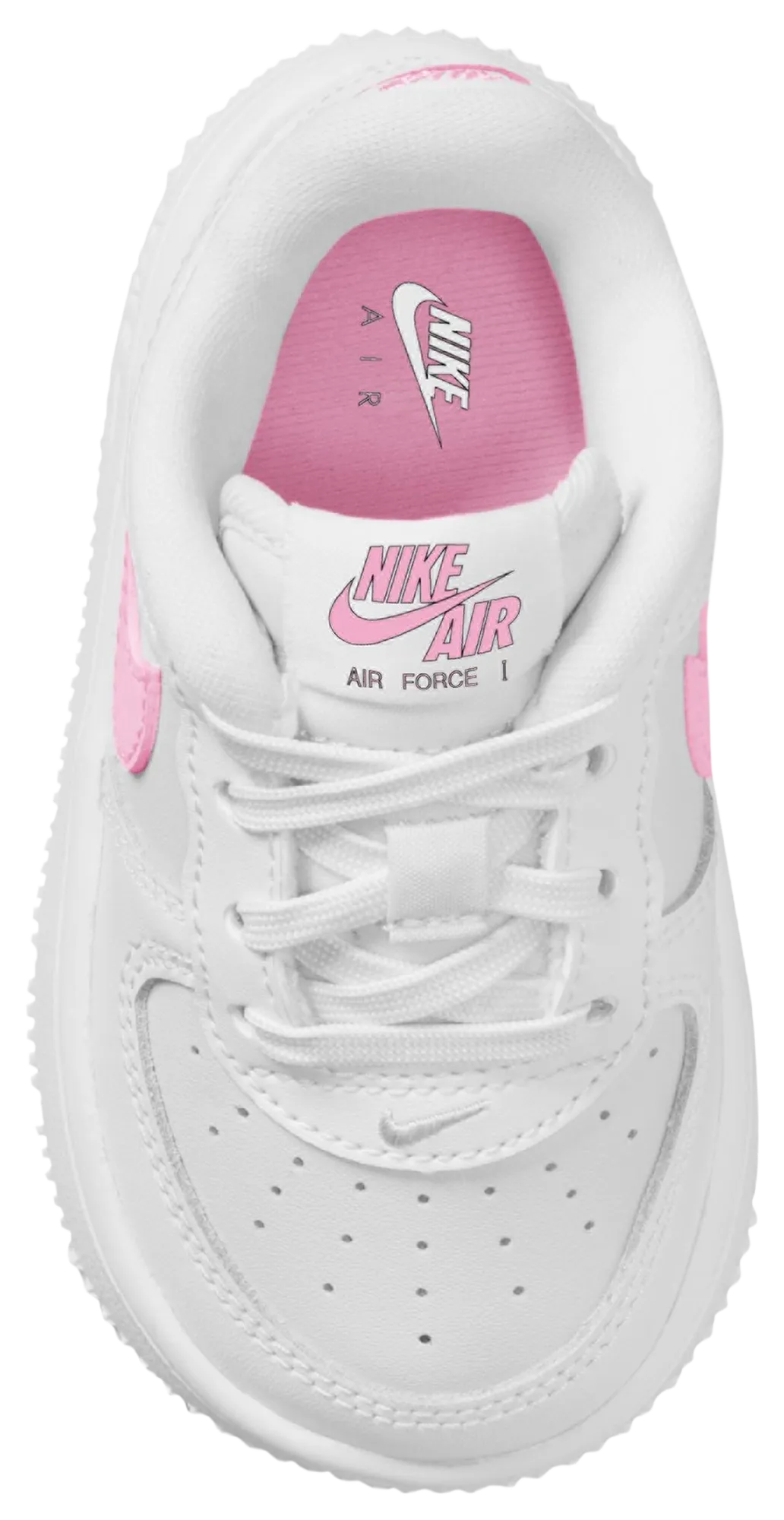 Nike Air Force 1 Low Lace 童款 - White/Pink - Image 3