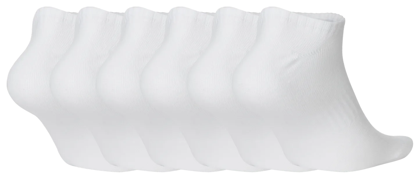 Nike Everyday Lightweight No Show Socks 6PK - White/Black - Image 2