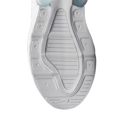 Nike Air Max 270 童款 - White/White/Metallic Silver - Image 5