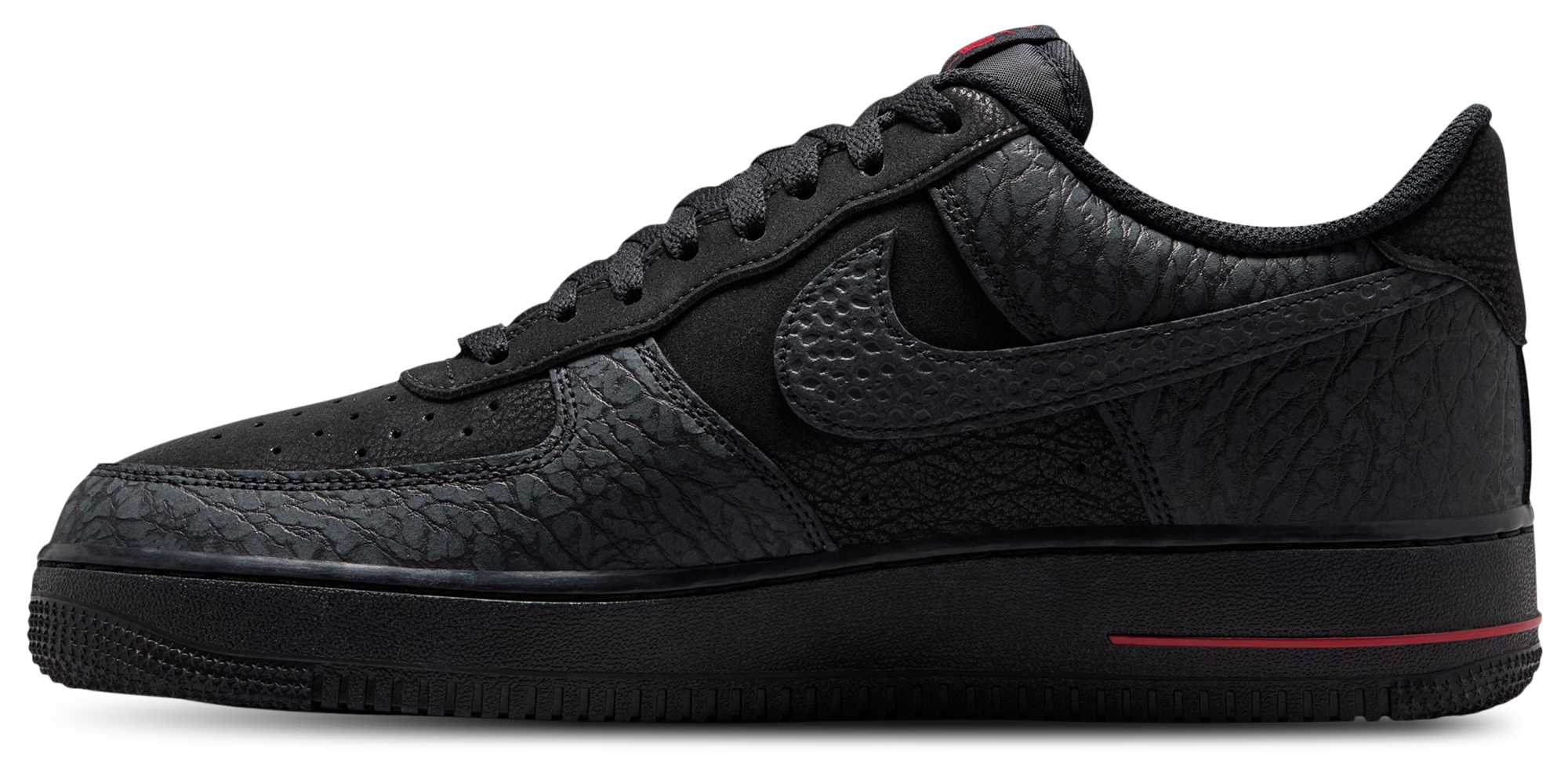 Nike Air Force 1 Low LE - Black/Tough Red/Dark Smoke Grey - Image 2