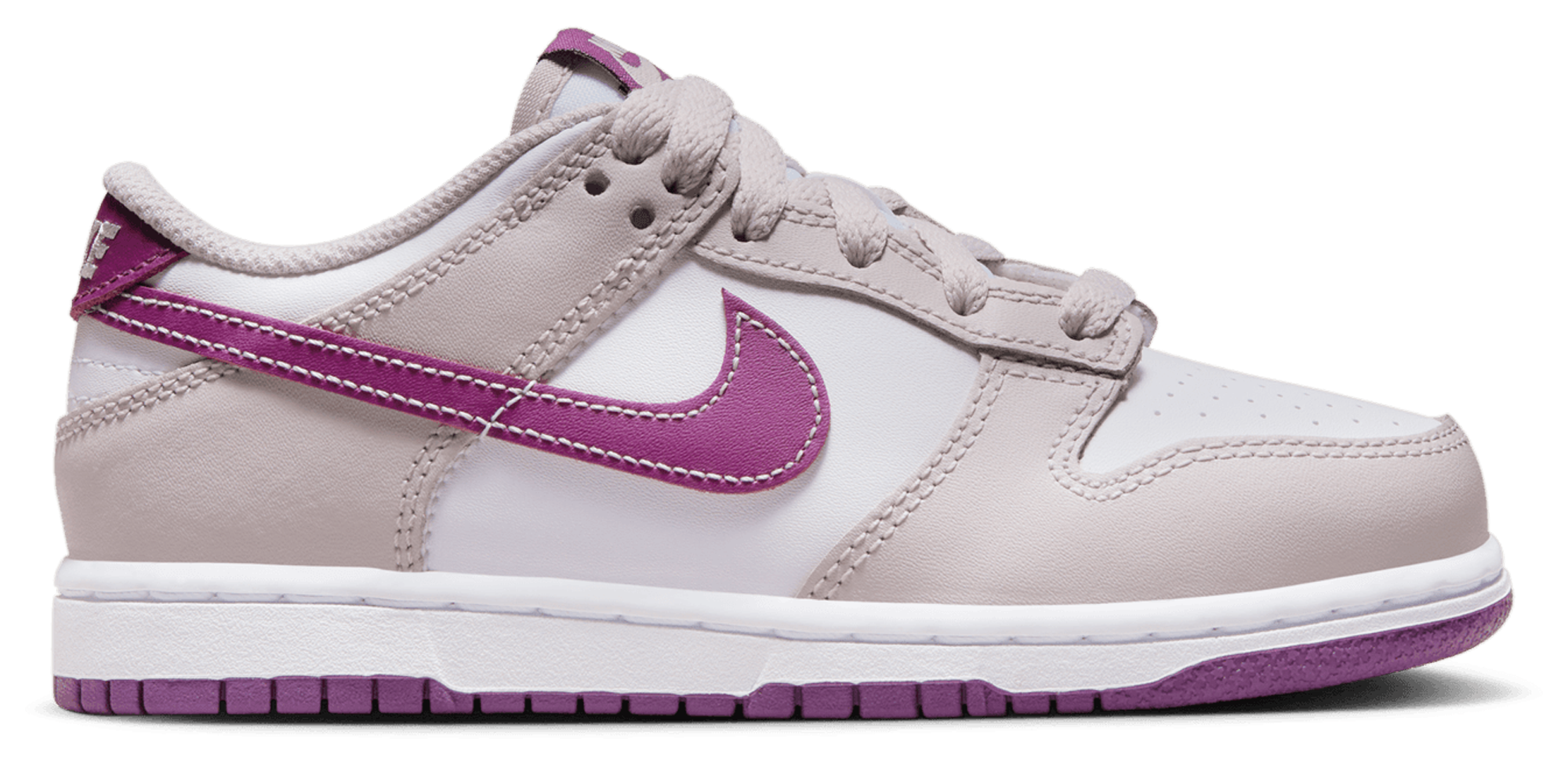 Nike Dunk Low 童款 - White/Violet - Image 1