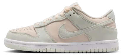 Nike Dunk Low Suede 童款 - Chalk/Barely Volt/White - Image 2