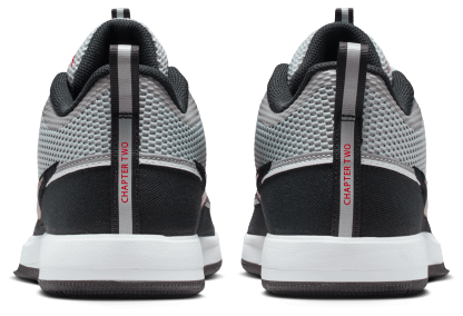 Nike Book 2 - Metallic Silver/Sport Red/Black - Image 3