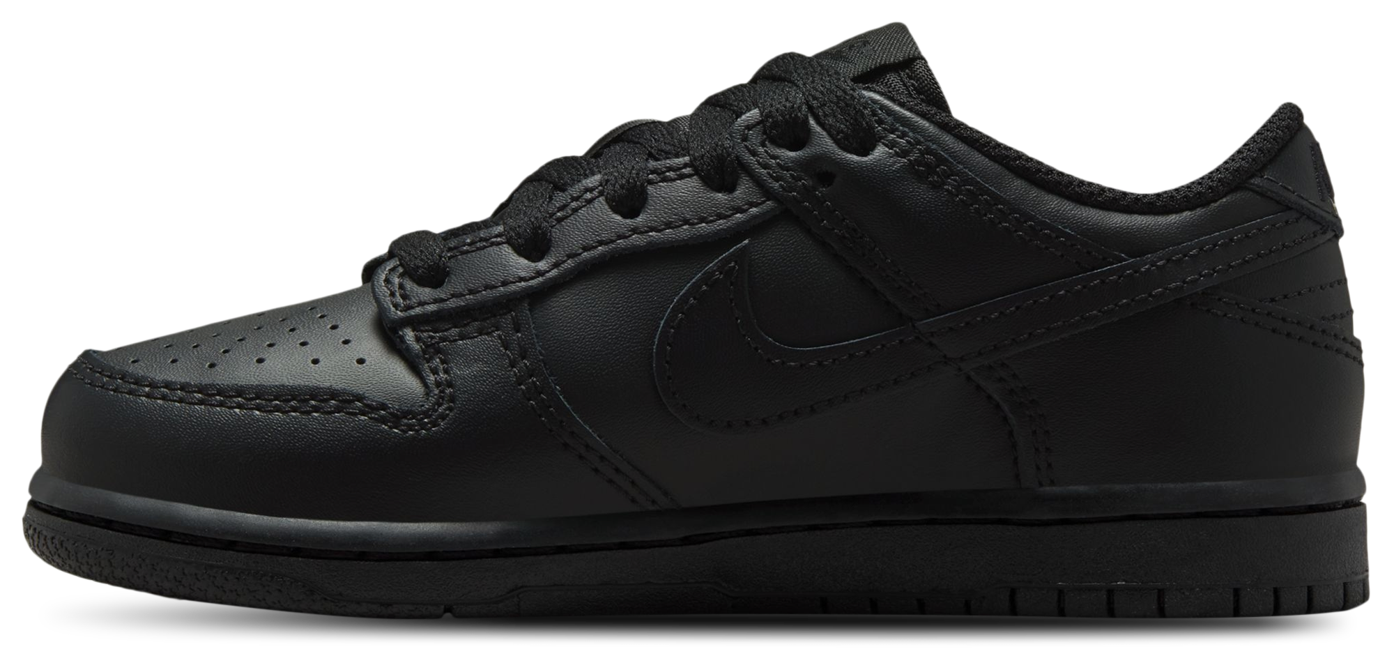 Nike Dunk Low 童款 - Black/Black - Image 2