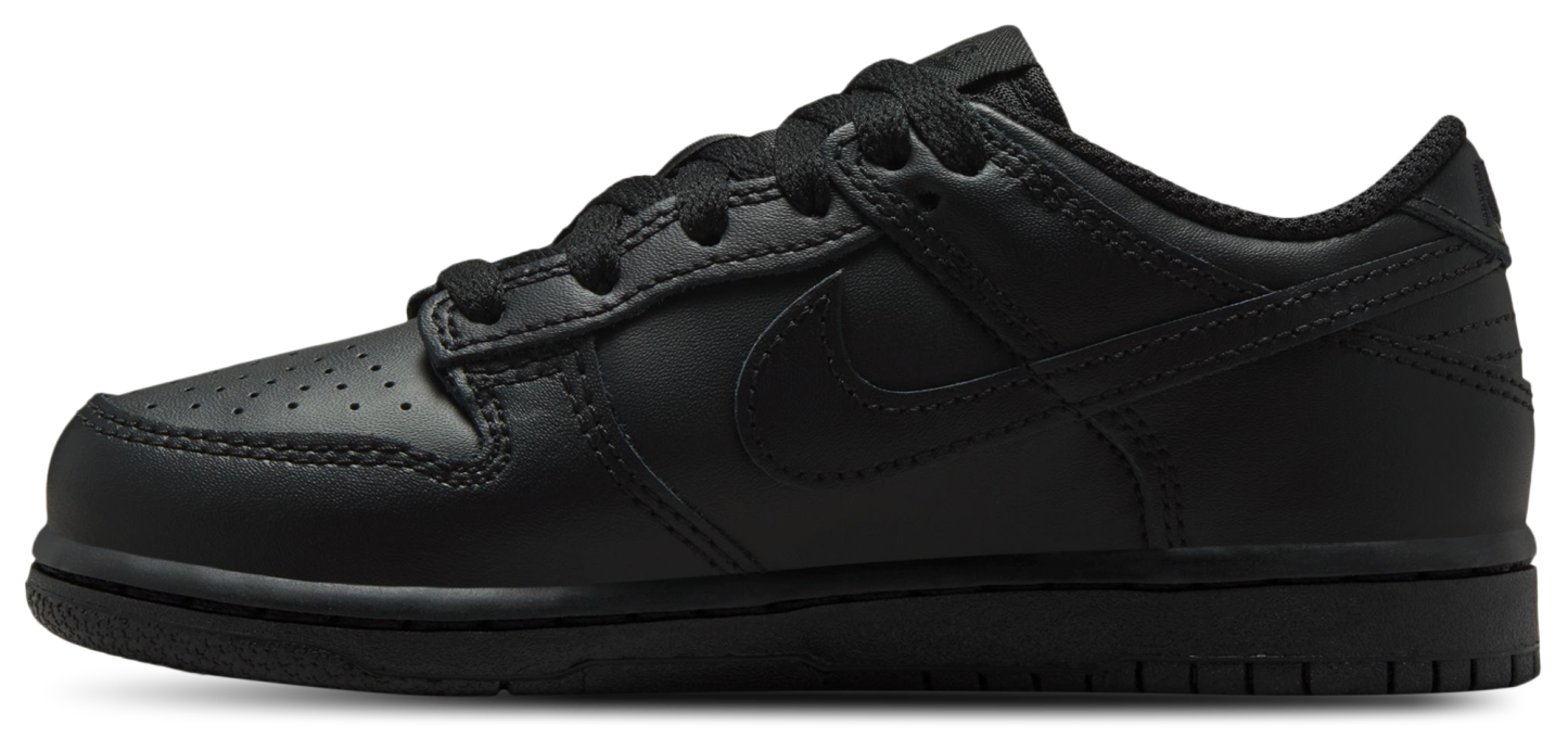 Nike Dunk Low 童款 - Black/Black - Image 2