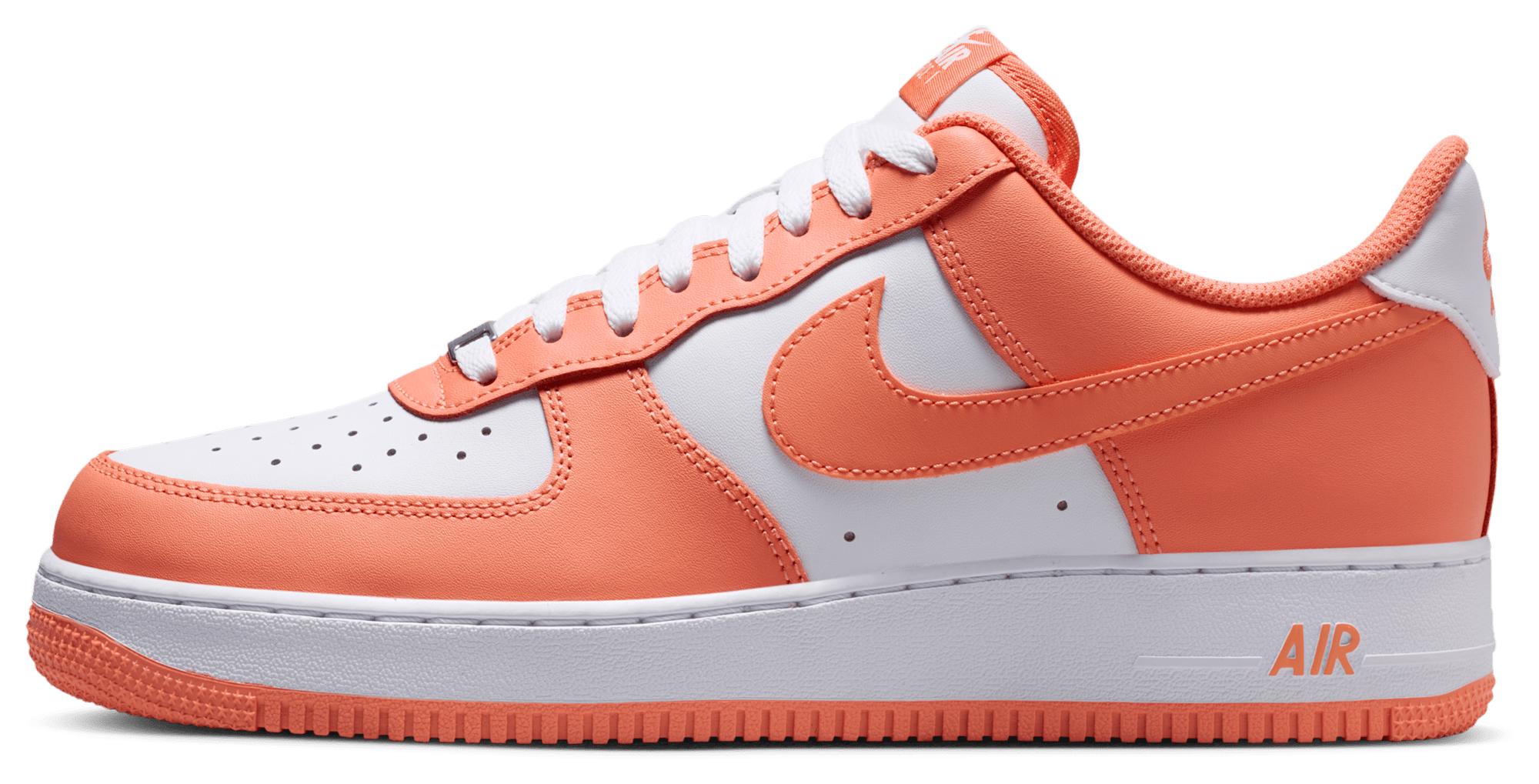 Nike Air Force 1 Low '07 - White/White/Orange Frost - Image 2