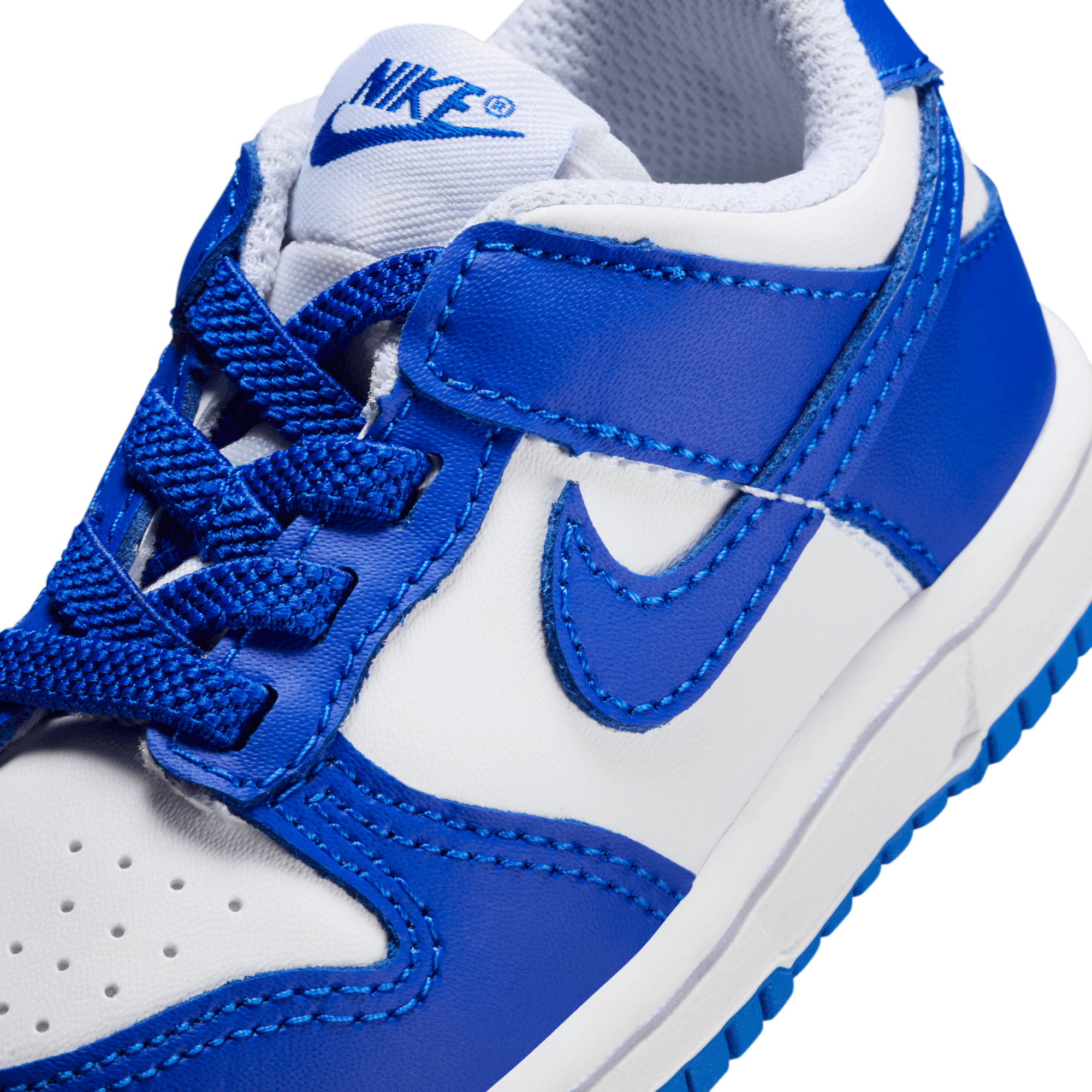 Nike Dunk Low 童款 - White/Blue - Image 7