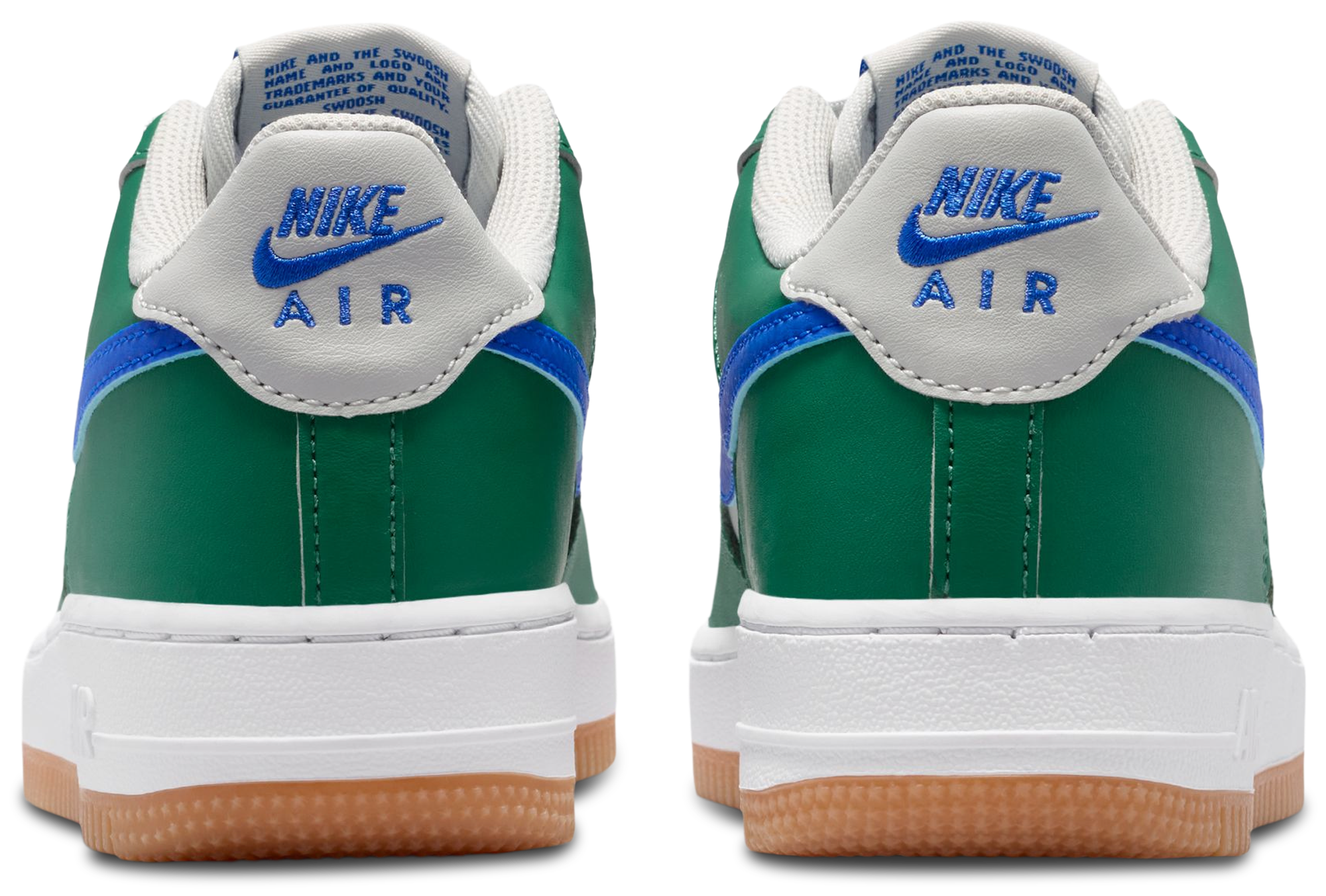 Nike Air Force 1 Low 童款 - Racer Blue/Gray Fog/Evergreen - Image 3