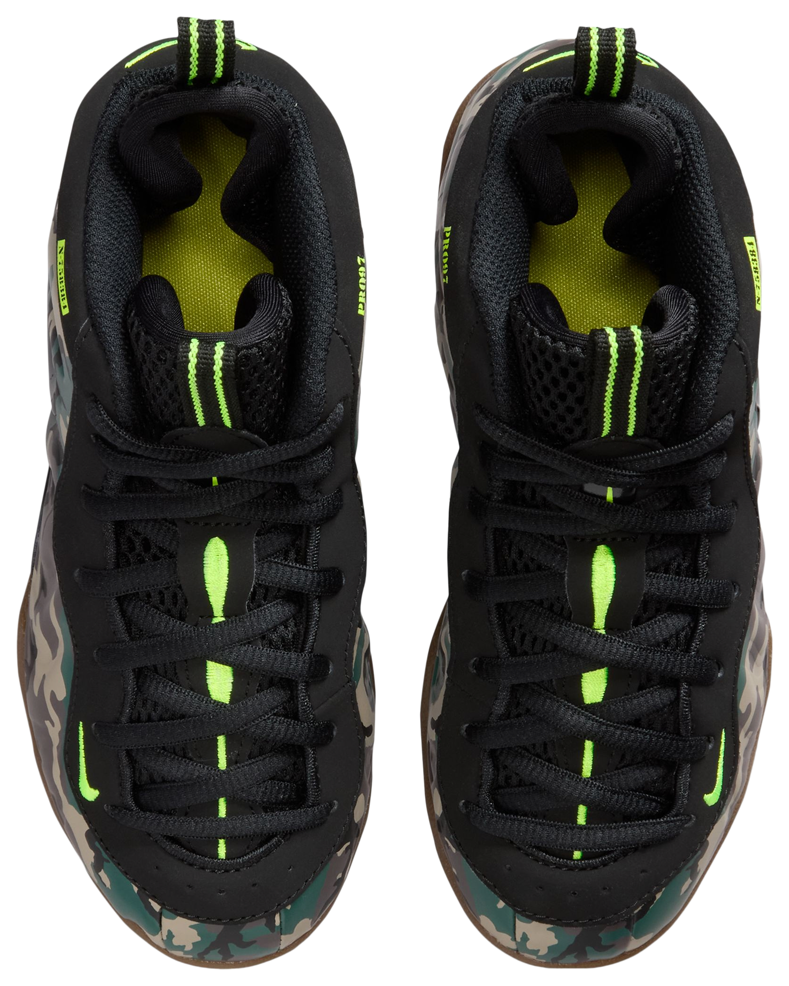 Nike Little Posite Pro 童款 - Black/Green - Image 4
