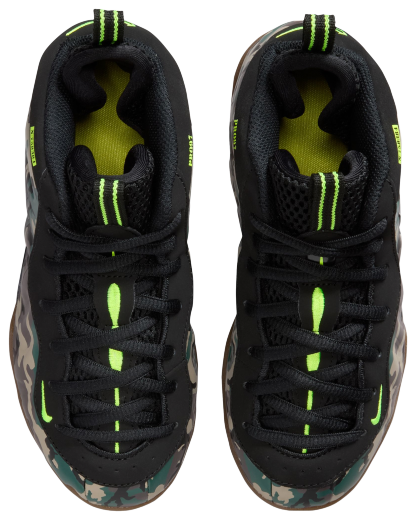 Nike Little Posite Pro 童款 - Black/Green - Image 4