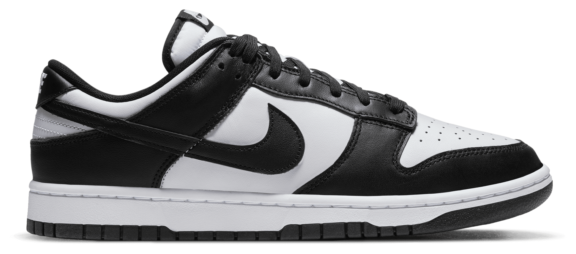 Nike Dunk Low Retro - White/White/Black - Image 1