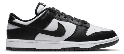 Nike Dunk Low Retro - White/White/Black - Image 1