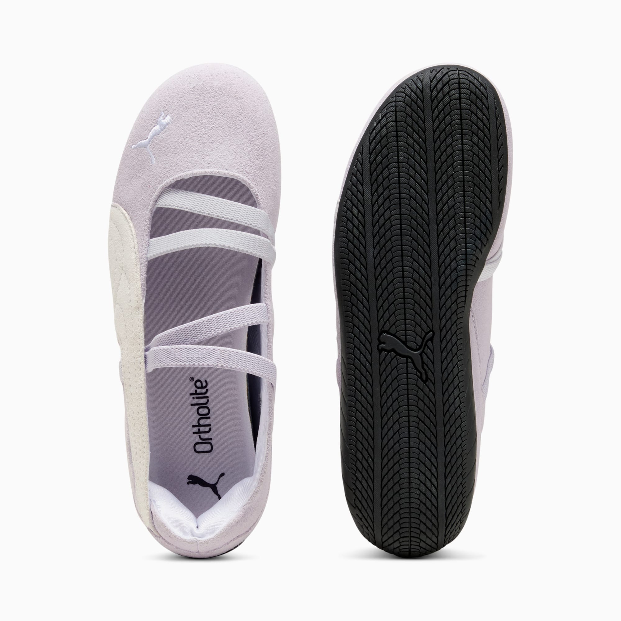 Speedcat Ballet Suede Big Kids' Sneakers - Lavender Pop-PUMA White - 4