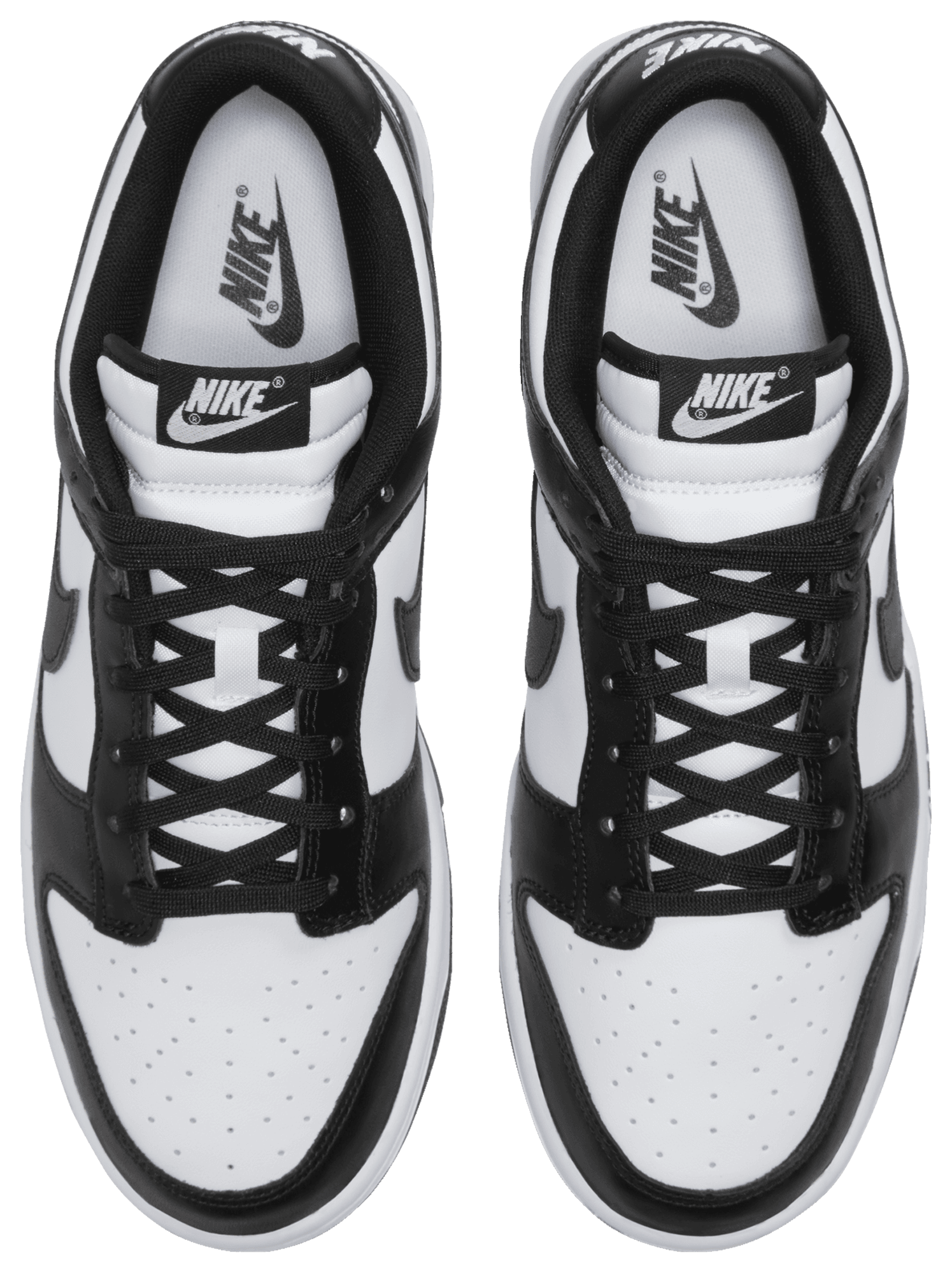 Nike Dunk Low Retro - White/White/Black - Image 4