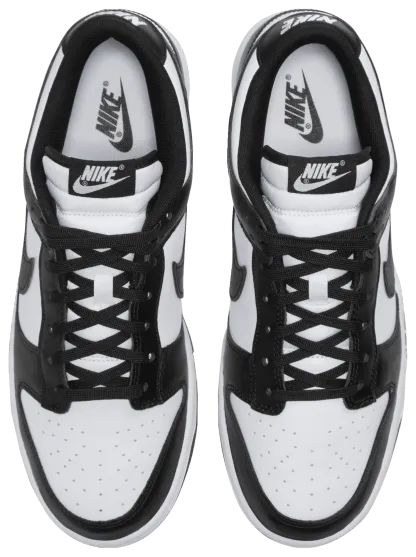 Nike Dunk Low Retro - White/White/Black - Image 4