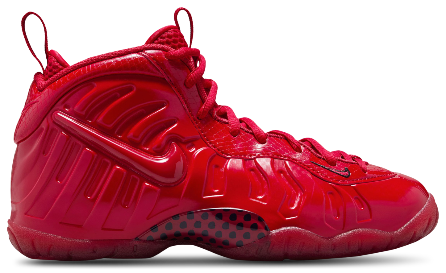 Nike Little Posite Pro 童款 - White/Picante Red/Grey Fog - Image 1