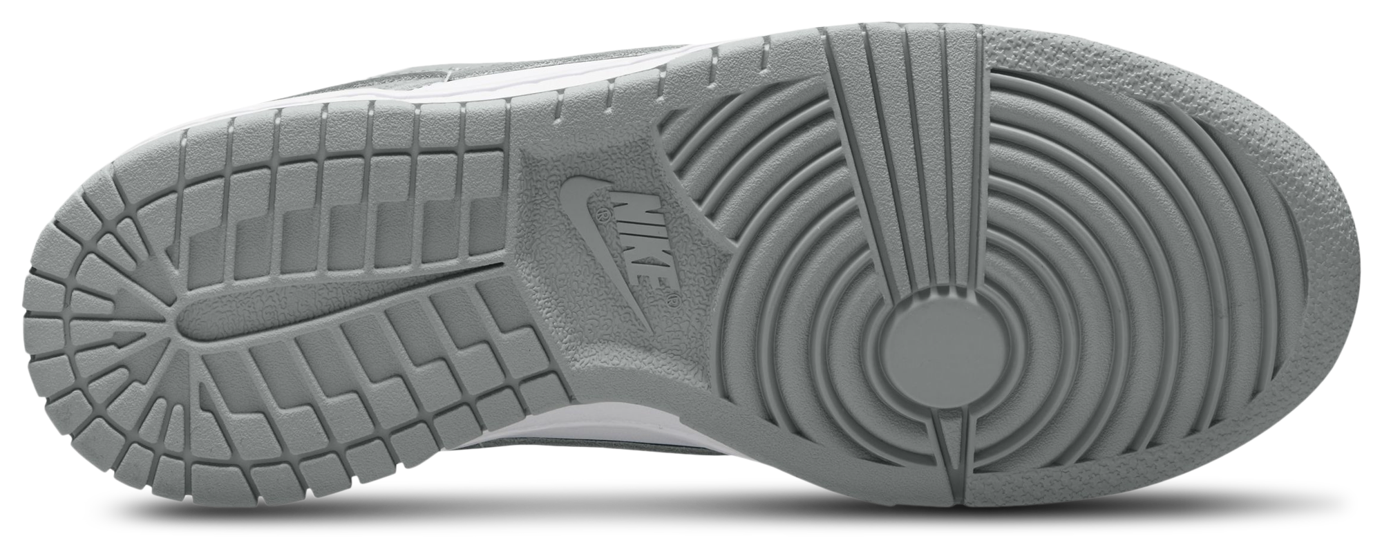 Nike Dunk Low 童款 - White/White/Light Smoke Grey - Image 4