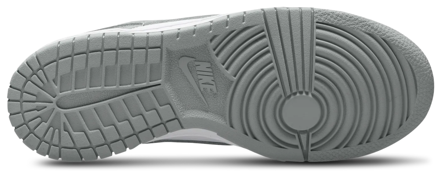 Nike Dunk Low 童款 - White/White/Light Smoke Grey - Image 4