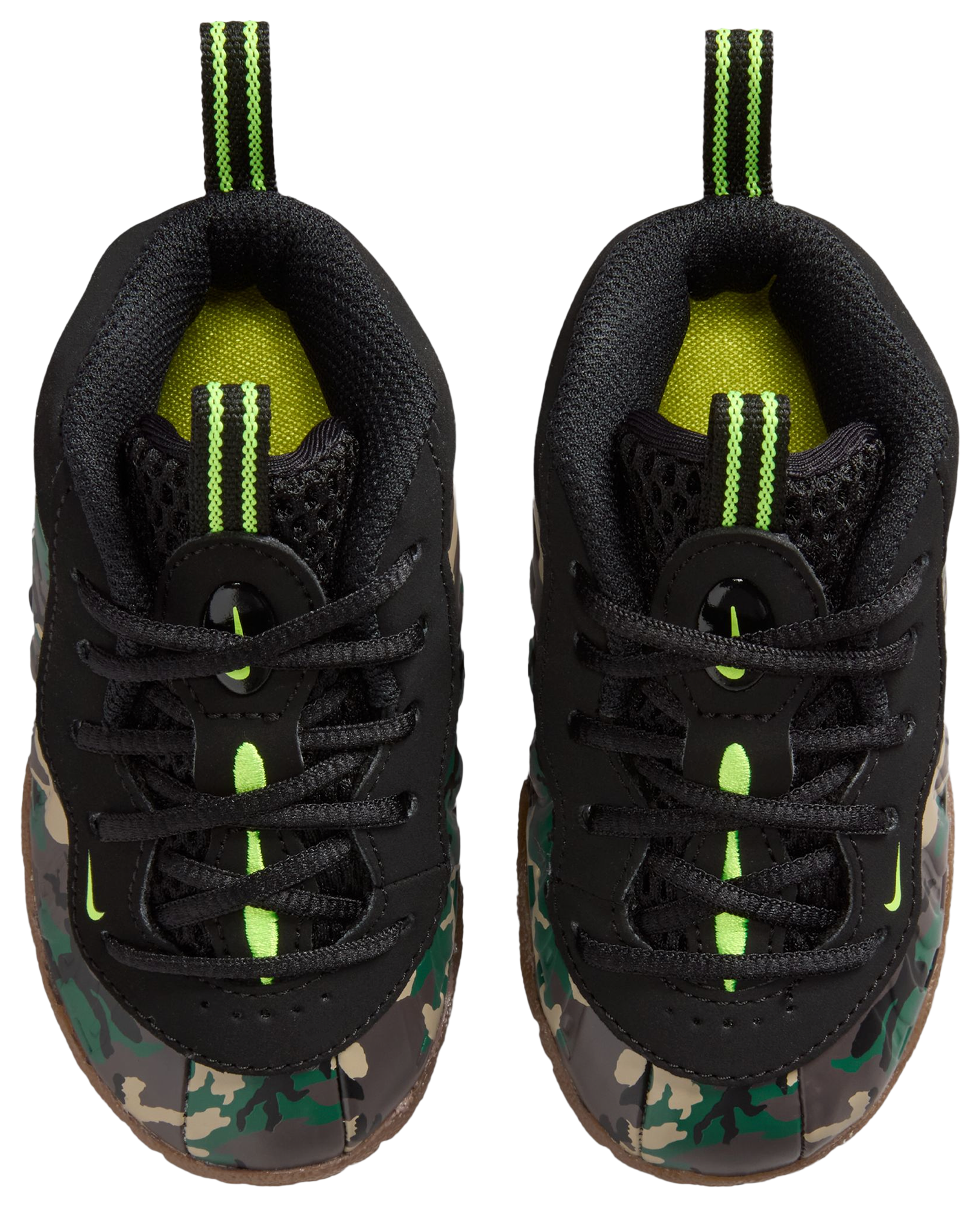 Nike Little Posite Pro 童款 - Black/Green - Image 4