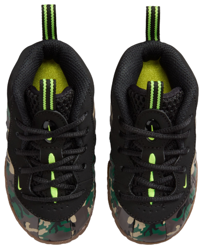 Nike Little Posite Pro 童款 - Black/Green - Image 4