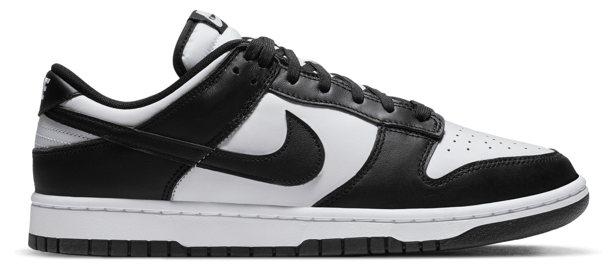 Nike Dunk Low Retro - White/White/Black - Image 1